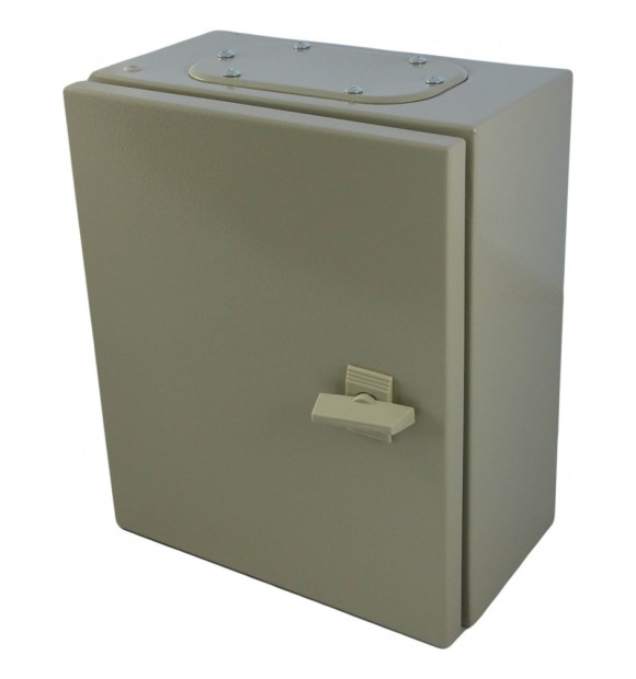 Dulap Metalic IP65 300x250x150 mm cu Contrapanou si Cheie, Gri