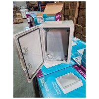 Dulap electric ABS IP65 600x700x250 mm, usa mata si contrapanou metalic - vedere laterala