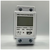 Contor digital monofazic pe sina DIN, 230V 60A, 1 modul, IP44