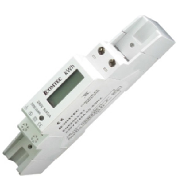 Contor Digital Monofazat pe Sina DIN, 1 Modul, 230V, 5-40A, Ecran LCD