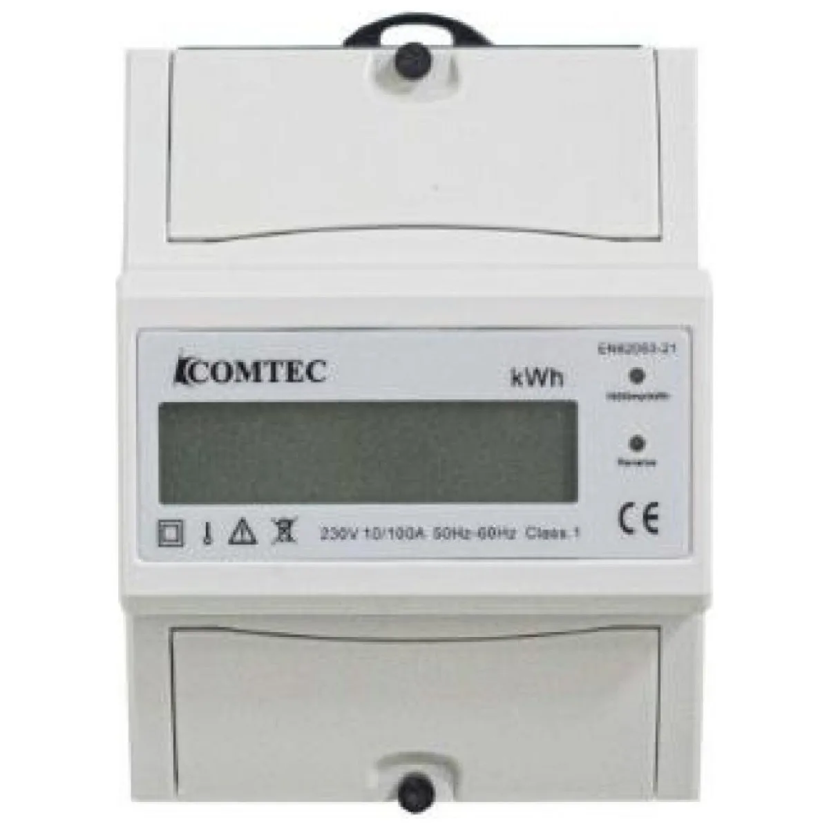 Contor digital monofazic pe sina DIN, 100A, 230V, 4 module, IP20