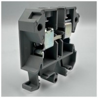 Clema sir DIN impamantare 16mm gri, montaj pe sina DIN 35mm - detaliu