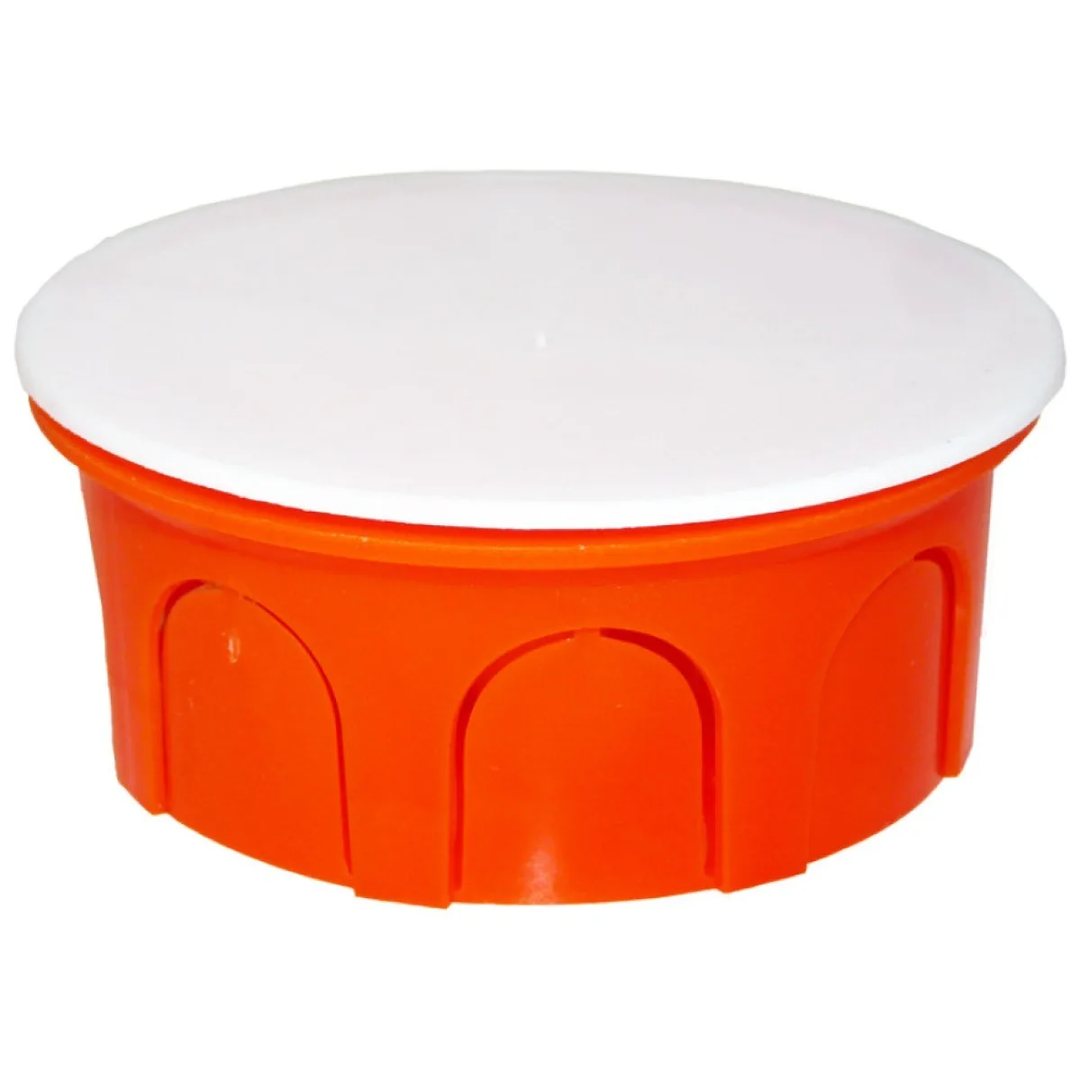 Doza de legatura rotunda Ø100x35 mm, montaj sub tencuiala, plastic ignifug