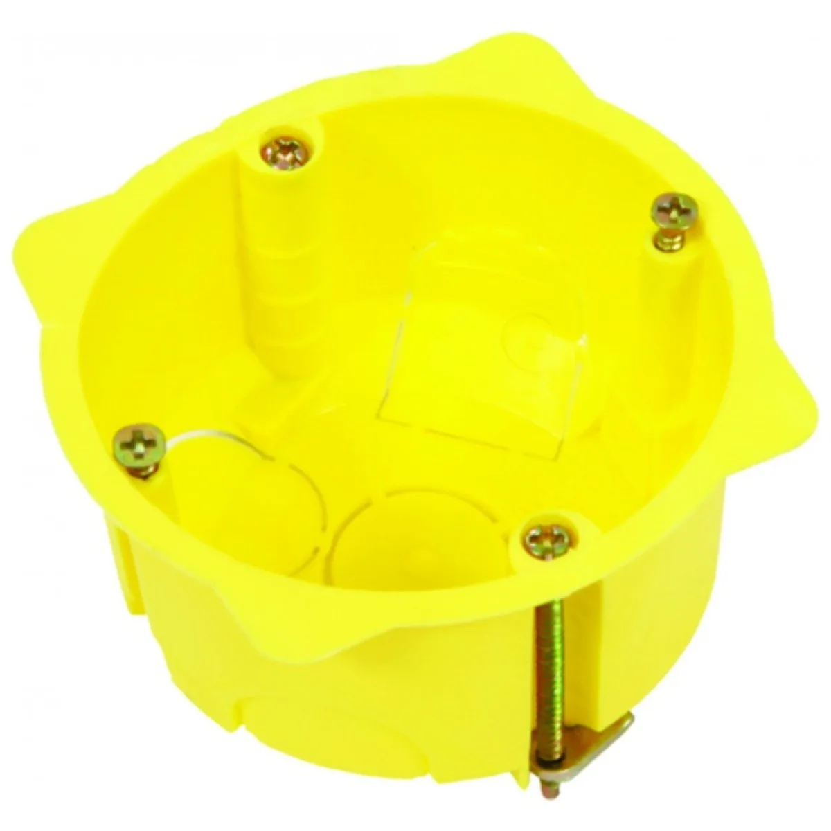 Doza aparat rigips Ø65x50 mm, plastic ignifug galben, montaj incastrat