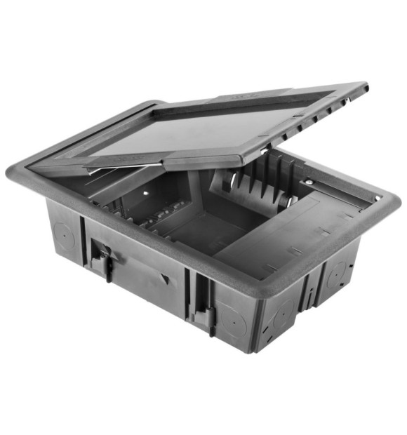 Doza pardoseala 10 module Gewiss, montaj incastrat in sapa, 212x98x320 mm