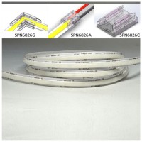 Banda LED FCOB 24V 10W/m 4000K Lumina Neutra IP20 5m, 192 LED/m - imagine 5