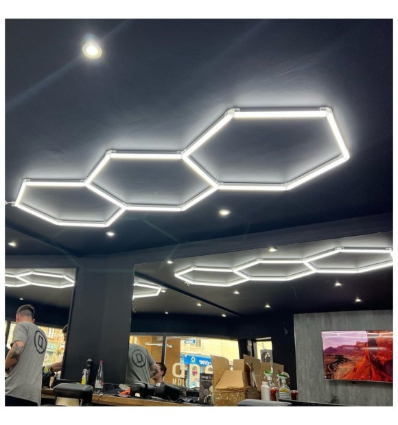 Set 3 Hexagoane LED Honeycomb 128W, Tuburi 568mm, IP20