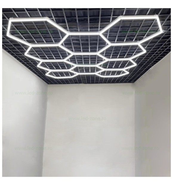 Set 11 Hexagoane LED Honeycomb 368W, Tuburi 568mm, 230V