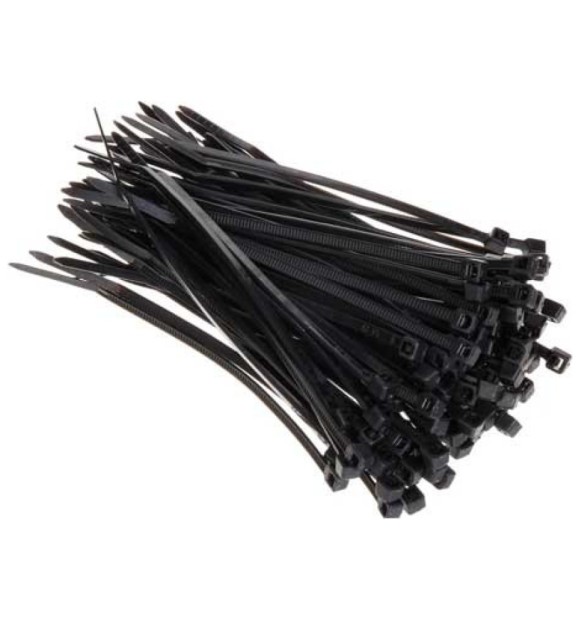 Coliere de cablu negre 300x4.8 mm, nylon rezistent UV (brida)