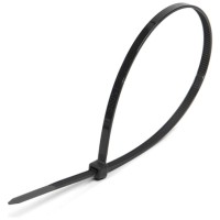 Coliere de cablu negre 300x4.8 mm, nylon rezistent UV (brida) - vedere laterala