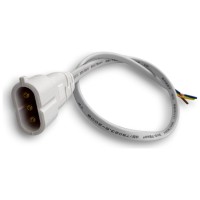 Conector Alimentare T5 Interconectabil, Material PS, IP20, Alb