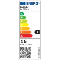 Corp LED T5 interconectabil 16W, 1650 lm, 6500K, 1178 mm, IP20 - vedere laterala