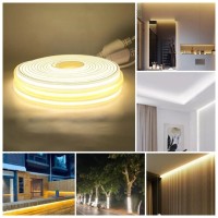 Banda LED FCOB 230V 10W/m IP65 Lumina Calda 3000K, rola 100m - imagine 8