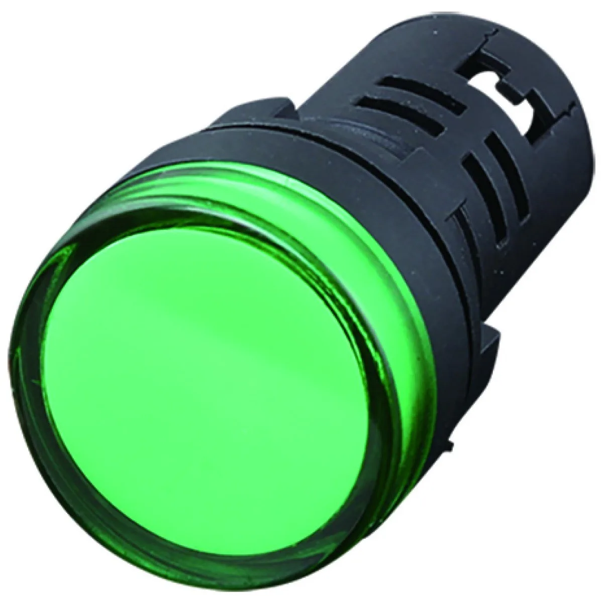 Lampa de semnalizare LED verde 230V, D22mm pentru tablou electric