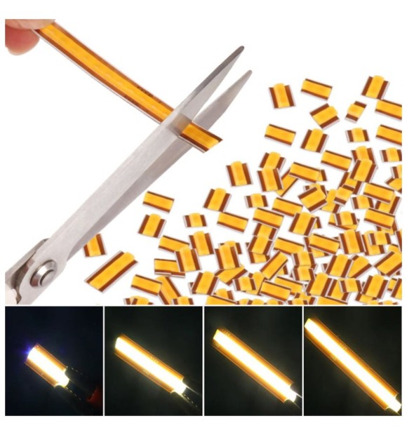 Banda LED COB Free Cut 24V 13W/m 3000K lumina calda, rola 5m