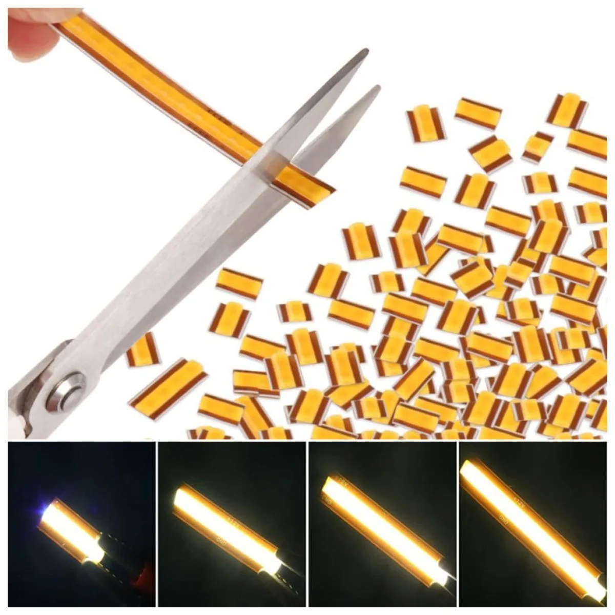 Banda LED COB Free Cut 24V 13W/m 3000K lumina calda, rola 5m