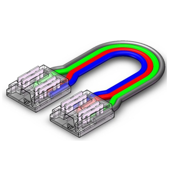 Conector PCB 10mm IP20 pentru Banda LED RGB 4 Pini 12V/24V