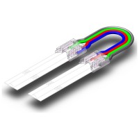 Conector PCB 10mm IP20 pentru Banda LED RGB 4 Pini 12V/24V - vedere laterala