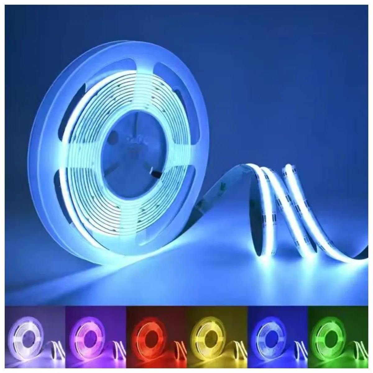 Banda LED COB RGB 15W/m 24V, 576 LED/m, IP20, rola 5m