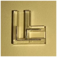 Conector L PCB 8mm IP20 pentru banda LED monocolor 12V/24V, 2 pini - vedere laterala