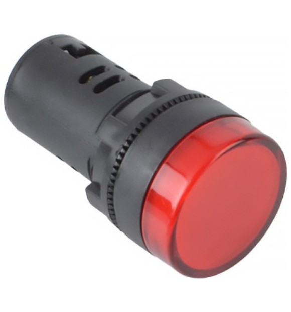 Lampa de semnalizare LED 22mm 230V, indicator rosu pentru tablou