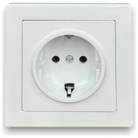 Priza Schuko simpla cu contact de protectie, 250V, 16A, IP20