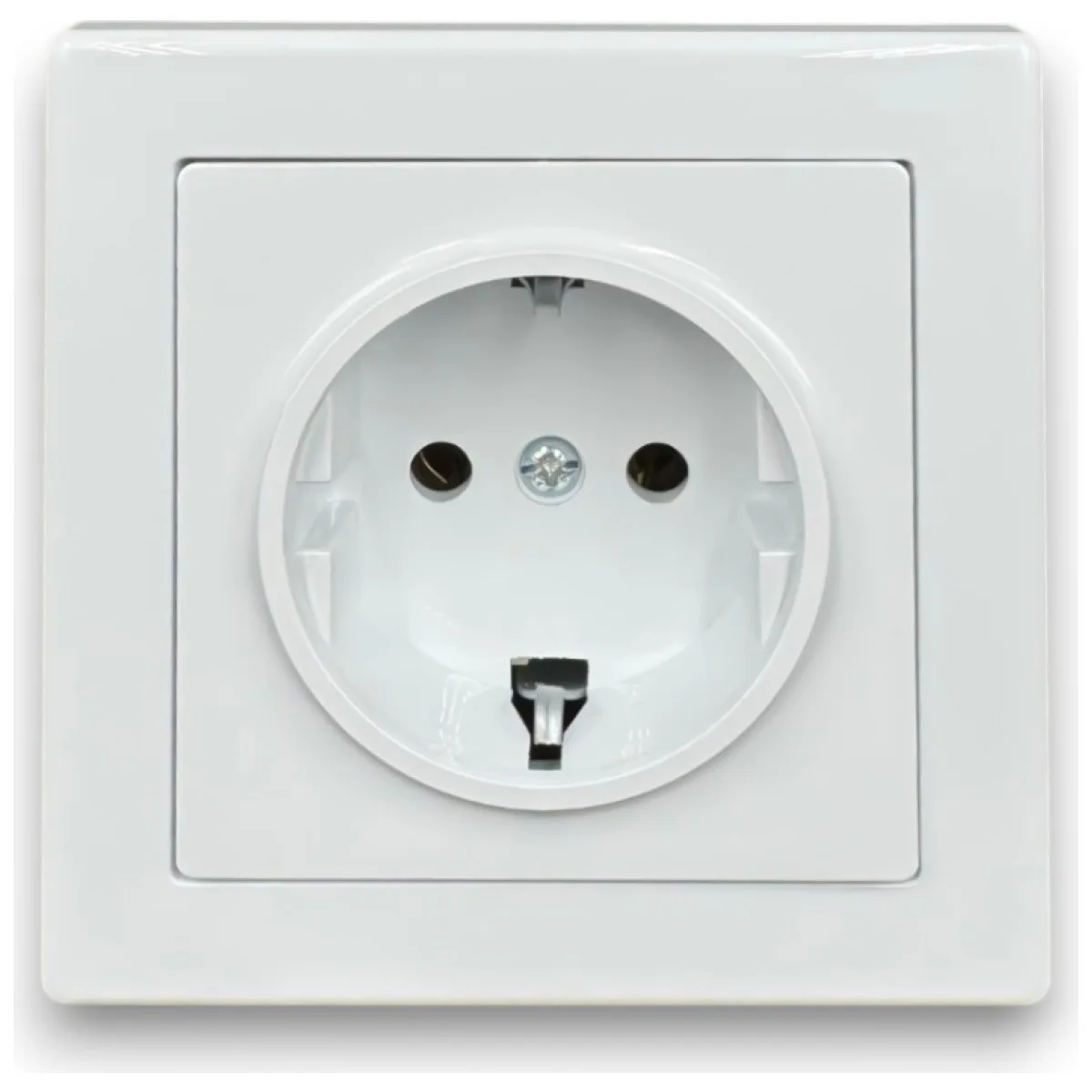 Priza Schuko simpla cu contact de protectie, 250V, 16A, IP20