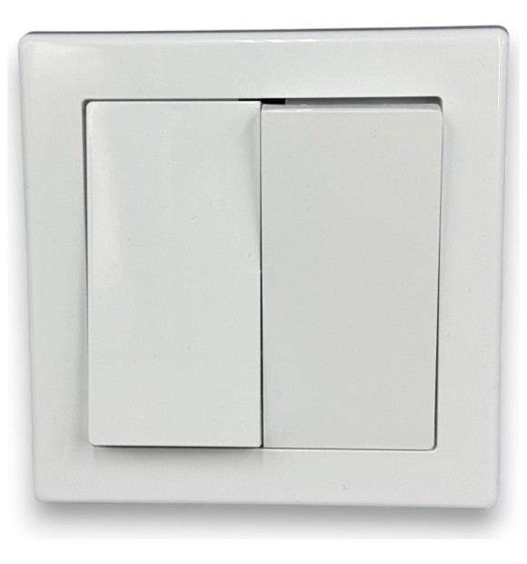 Intrerupator dublu candelabru, 250V, 10A, IP20, comanda 2 circuite