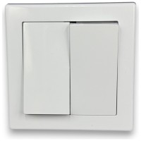 Intrerupator dublu candelabru, 250V, 10A, IP20, comanda 2 circuite