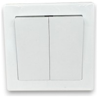 Intrerupator dublu candelabru, 250V, 10A, IP20, comanda 2 circuite - vedere laterala