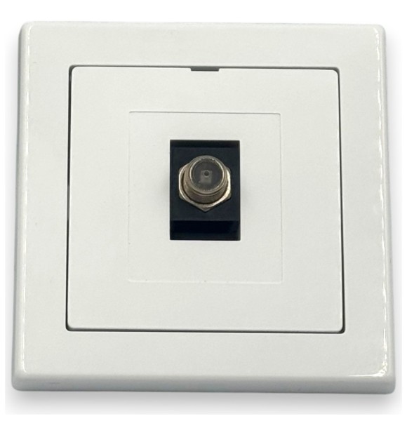 Priza antena TV tip F, conector coaxial, IP20, montaj ingropat