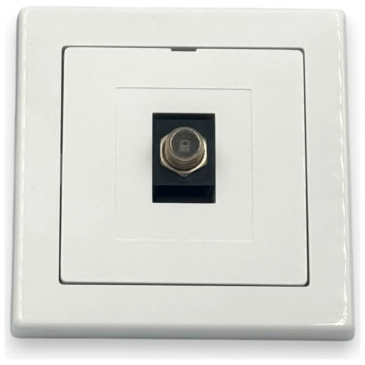 Priza antena TV tip F, conector coaxial, IP20, montaj ingropat