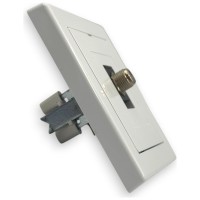 Priza antena TV tip F, conector coaxial, IP20, montaj ingropat - detaliu