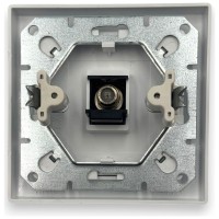 Priza antena TV tip F, conector coaxial, IP20, montaj ingropat - imagine 5