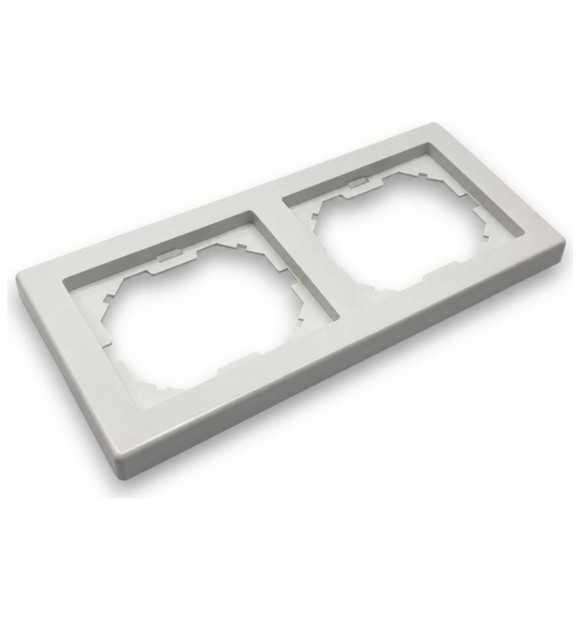 Rama dubla 2 module, IP20, pentru prize si intrerupatoare modulare