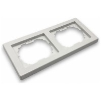 Rama dubla 2 module, IP20, pentru prize si intrerupatoare modulare