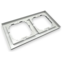Rama dubla 2 module, IP20, pentru prize si intrerupatoare modulare - vedere laterala