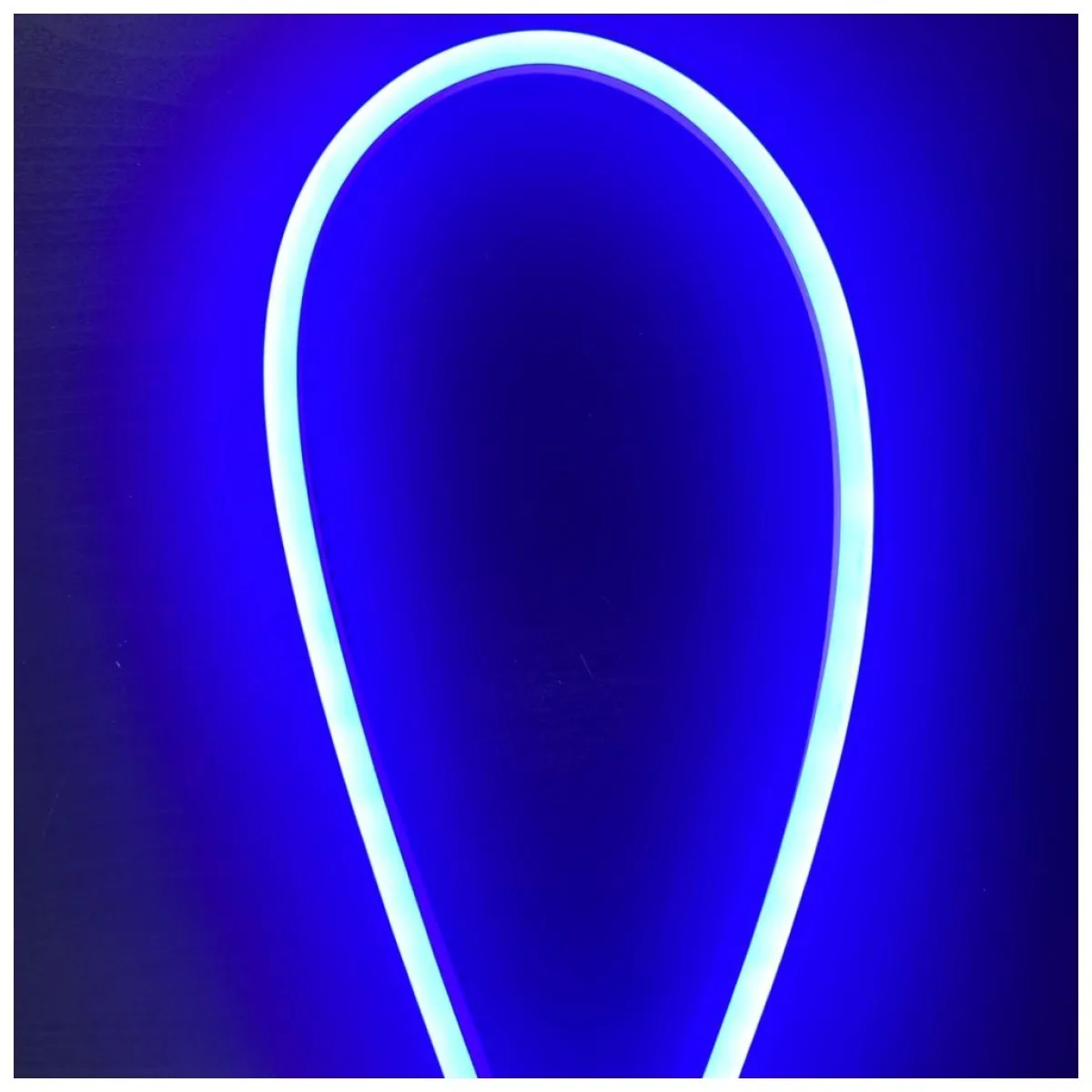 Neon Flex LED Albastru 220V 10W/m IP65 SMD2835 15x26mm rola 50m