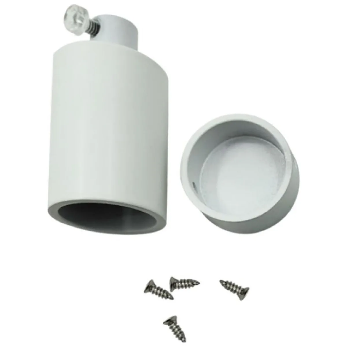 Conector Alimentare Banda LED Neon Flex Rotund 220V, Aluminiu Φ27mm