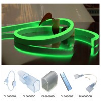 Neon Flex LED Verde 220V, SMD2835, 8x16mm, 10W/m, IP65, rola 50m