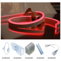 Neon Flex Rosu SMD2835 8x16mm, 10W/m, 220V, IP65, rola 50m
