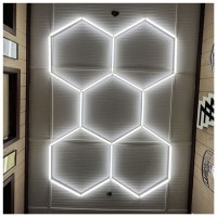 Kit 5 Hexagoane LED Honeycomb T5 144W, tub 440mm, montaj modular