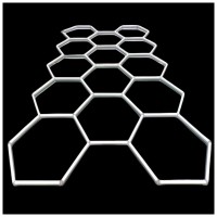 Kit 5 Hexagoane LED Honeycomb T5 144W, tub 440mm, montaj modular