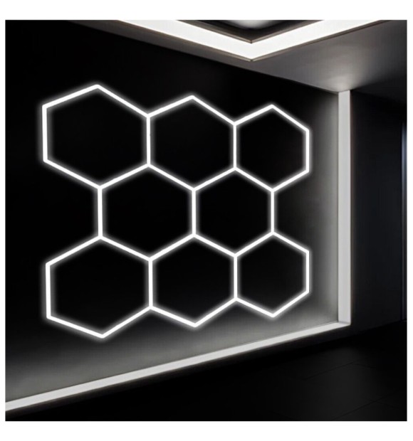 Set 8 Hexagoane LED Honeycomb 280W, Tuburi 568mm, IP20 230V