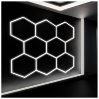 Set 8 Hexagoane LED Honeycomb 280W, Tuburi 568mm, IP20 230V